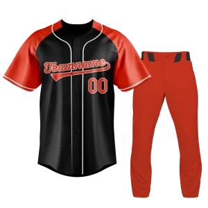 Baseball Uniform Black Red