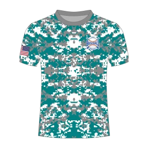 CA Dri Fit Shirt Gray Teal Camo