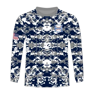 CA Long Sleeve Shirt Gray Navy Camo