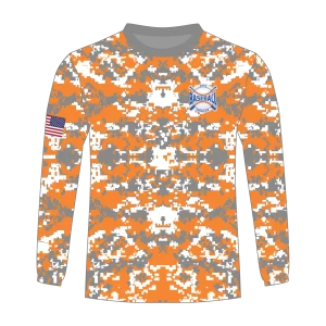 CA Long Sleeve Shirt Gray Orange Camo