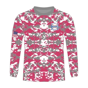 CA Long Sleeve Shirt Gray Pink Camo