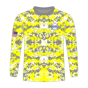 CA Long Sleeve Shirt Gray Yellow Camo
