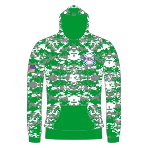 CA Sweatshirt Hoodie Gray Green Camo