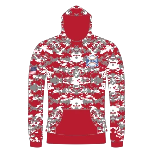 CA Sweatshirt Hoodie Gray Red Camo