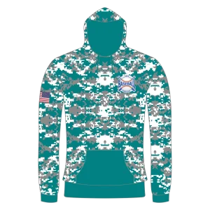CA Sweatshirt hoodie Gray Teal Camo