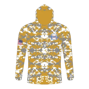 CA Long Sleeve Shirt Hoodie Gray Gold Camo
