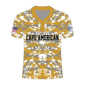 CA Two Buttons Jersey Gray Gold Camo