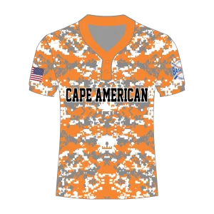 CA Two Buttons Jersey Gray Orange Camo