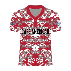 CA Two Buttons Jersey Gray Red Camo