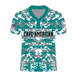 CA Two Buttons Jersey Gray Teal Camo