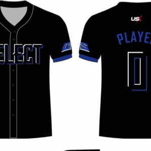 CS Select Baseball Jersey Button Down Black