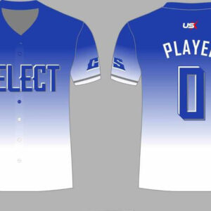 CS Select Baseball Jersey Button Down Blue White