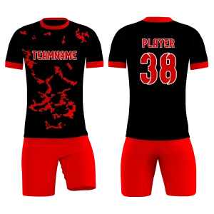 Soccer Uniform Gray Red White