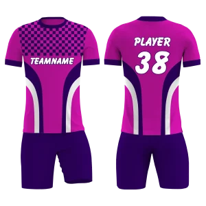 Soccer Uniform Black Blue Pink