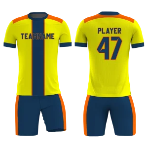 Soccer Uniform Gold Blue Orange