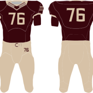 Football Uniform Maroon Cream