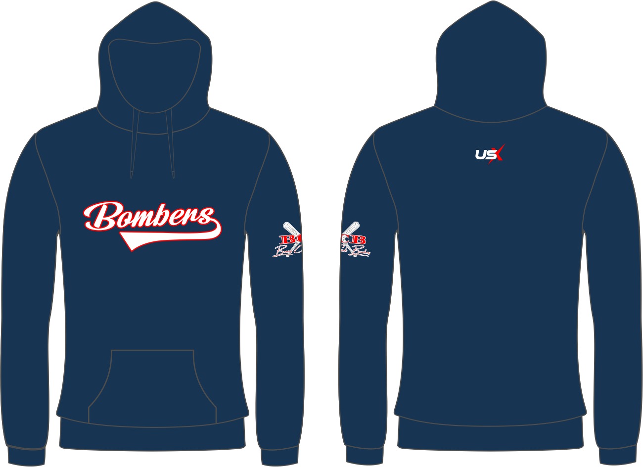 Bombers Hoodie Blue