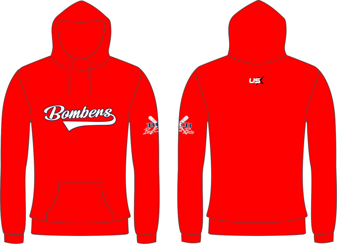 Bombers Hoodie Red