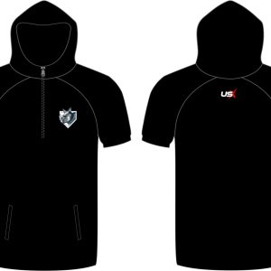 Rhinos Short Sleeve Hoodie Black