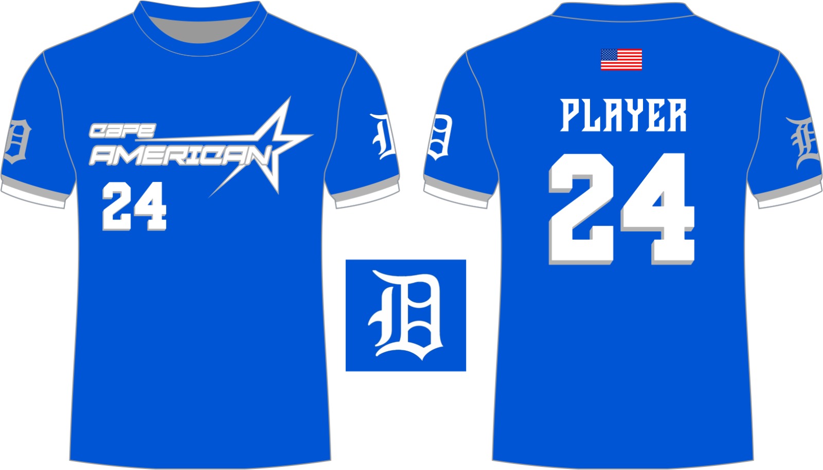 CA Dri Fit Shirt Blue Tigers