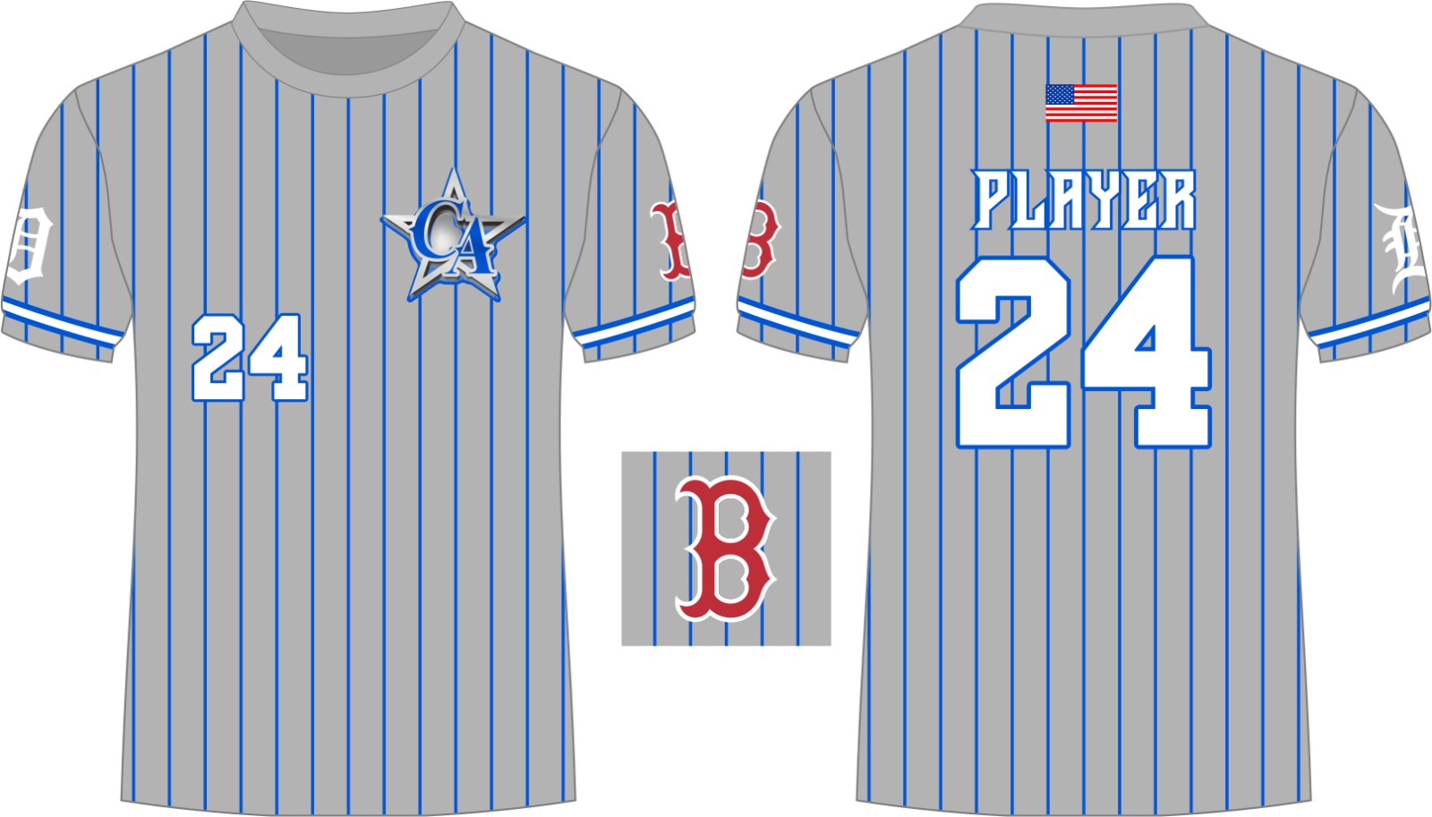 CA Dri Fit Shirt Grey Red Sox