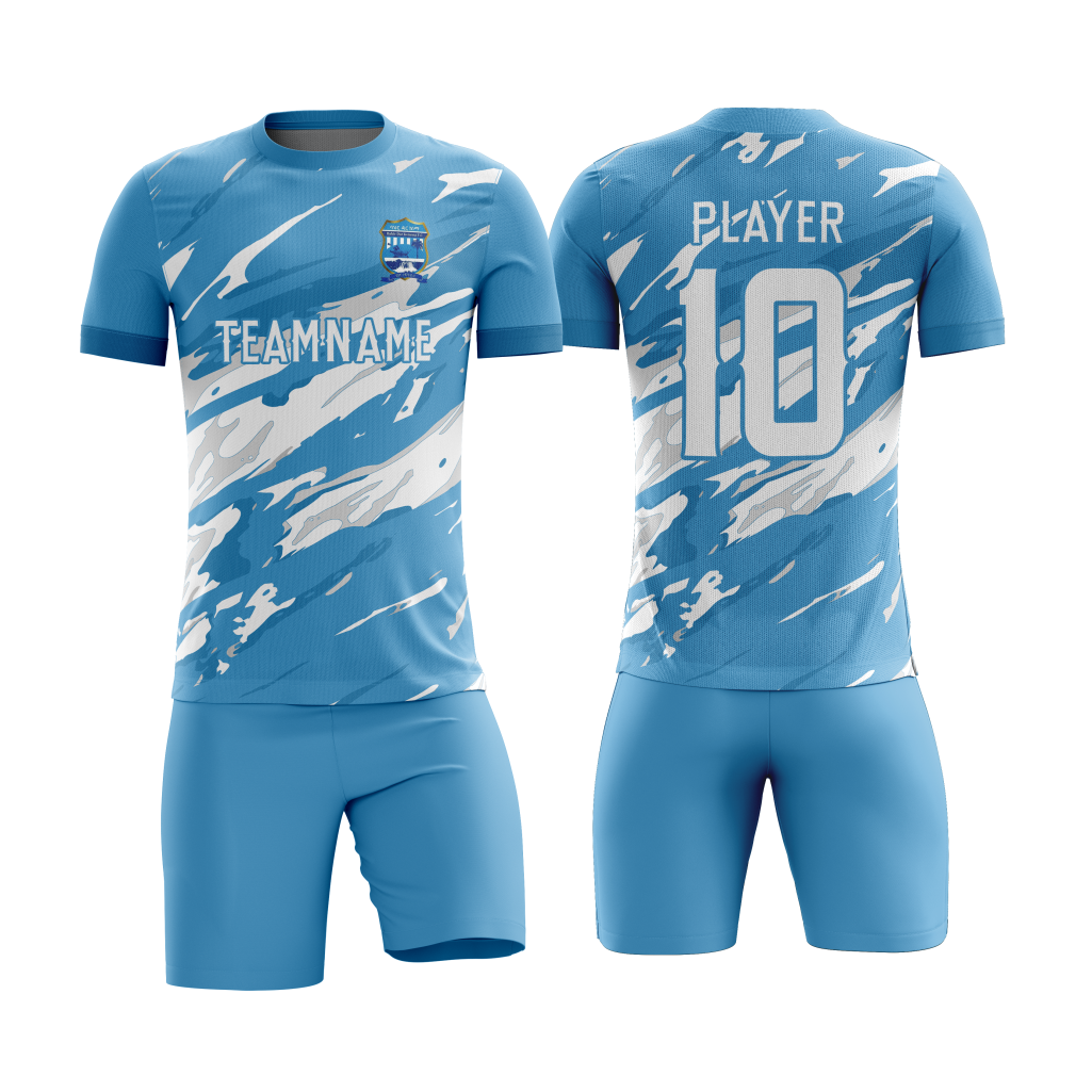 Soccer Blue White Uniform