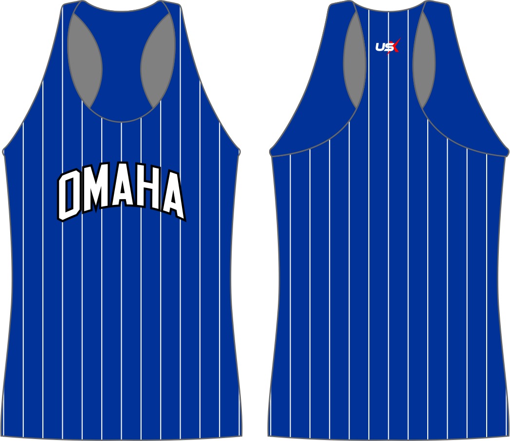 Omaha Tank Top Royal Blue Stripes