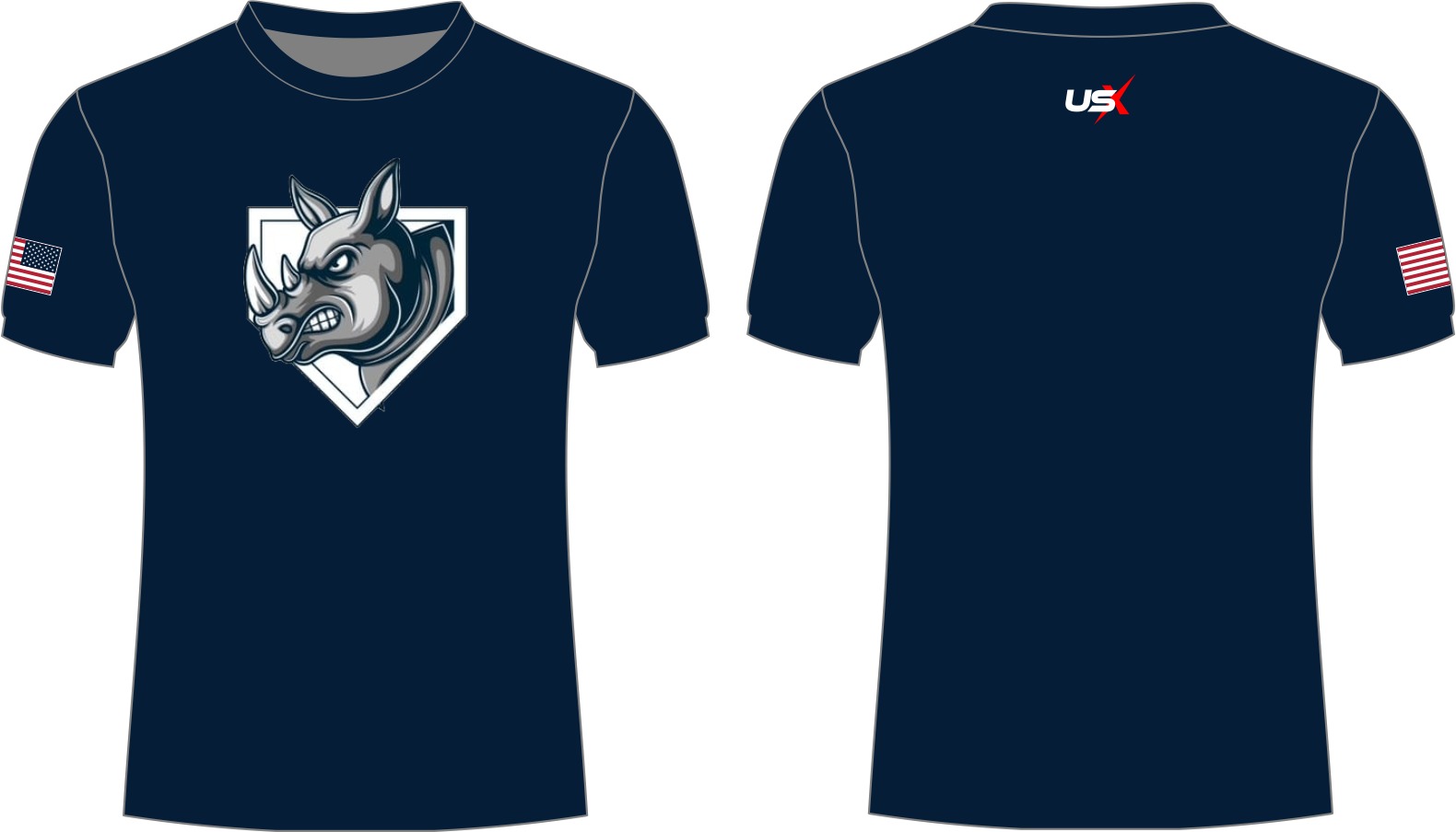 Rhinos Dri Fit Shirt Navy