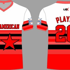 CA Crew Neck Dri Fit Shirt Red Black