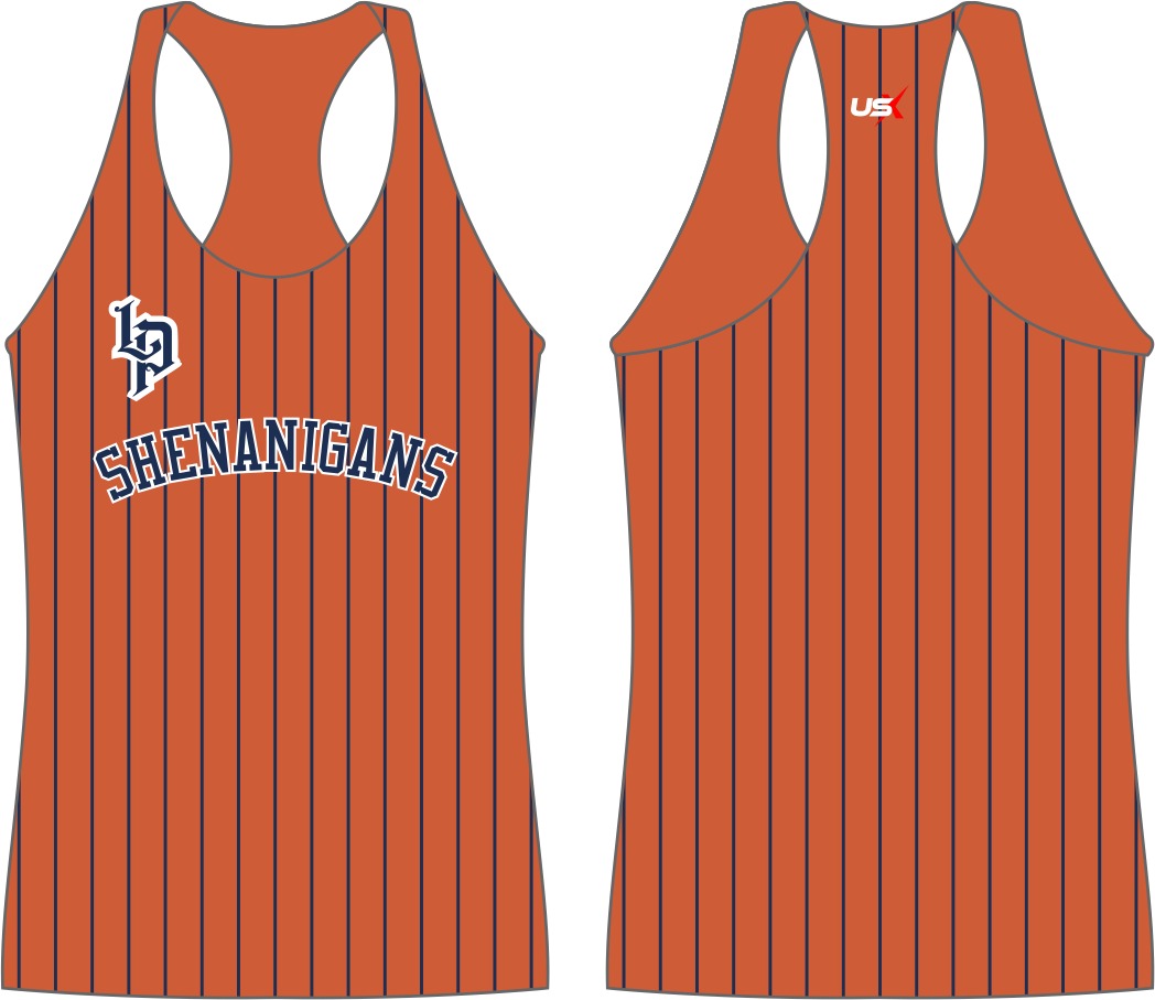 Shenanigans Tank Top Orange Stripe