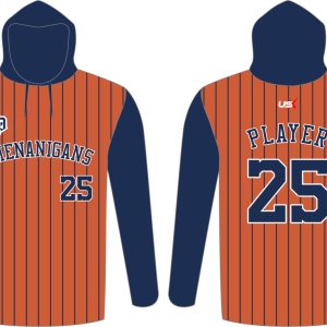 Shenanigans Long Sleeve Hoodie Orange Stripe