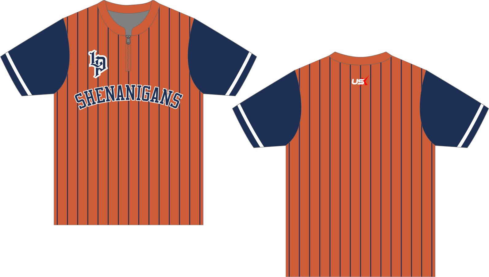 Shenanigans Cage Jacket Orange Stripe