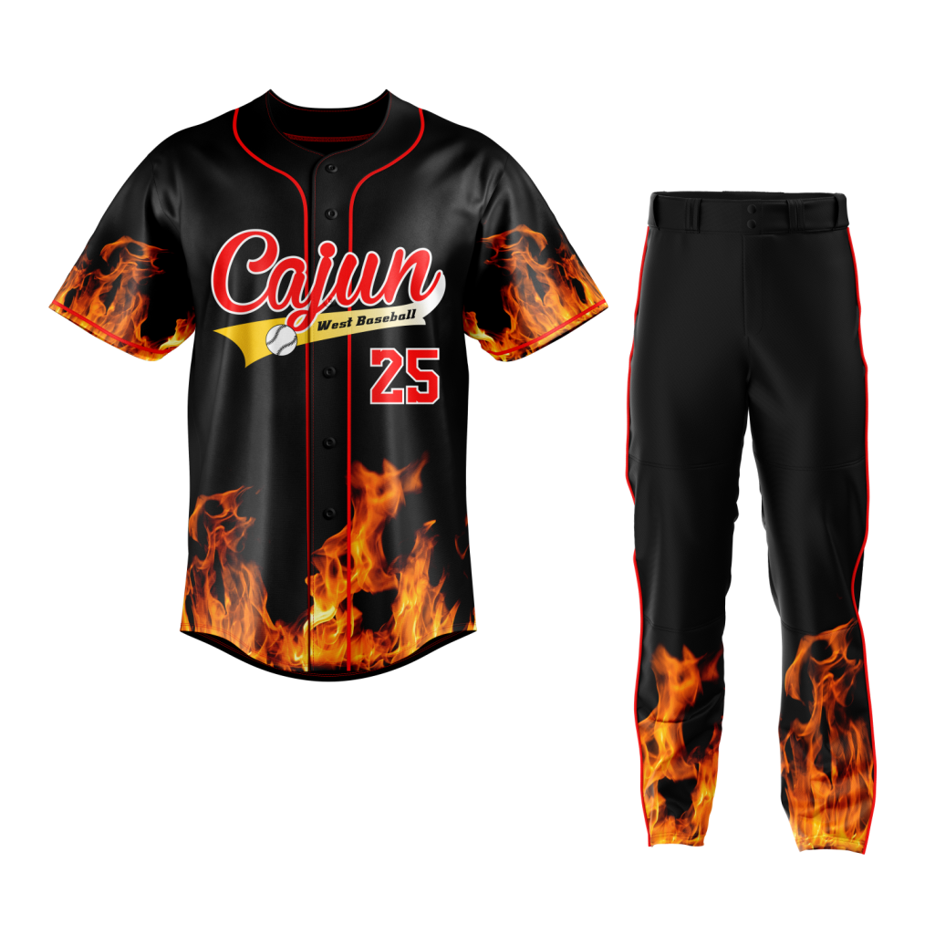 Baseball Black Fire Uniform