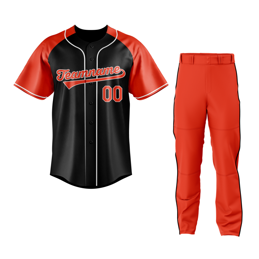 Baseball Black Red Uniform