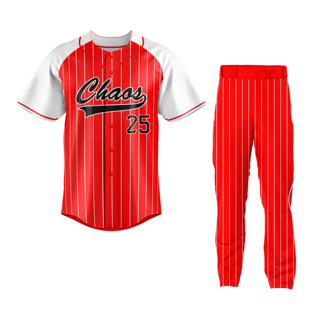 Baseball Black White Stripe Uniform