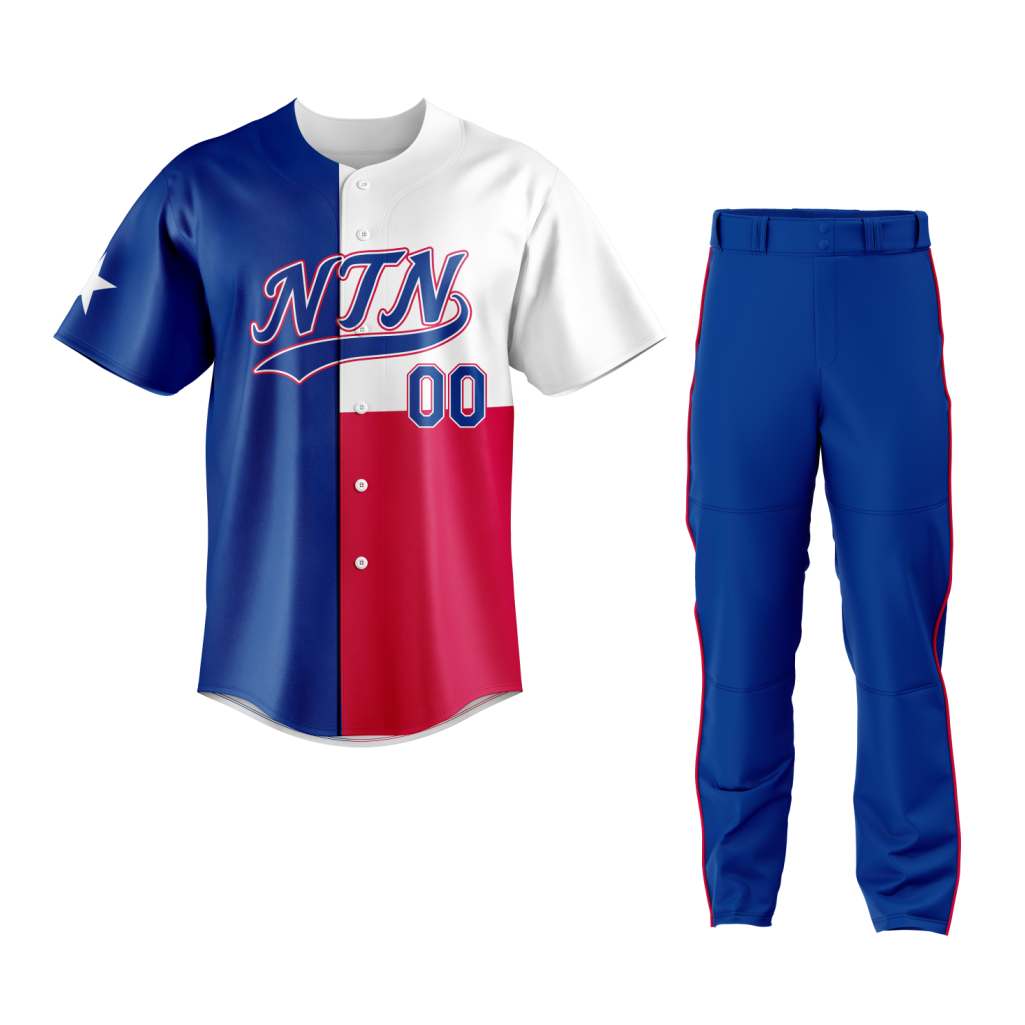 Baseball Royal Blue Red White Uniform