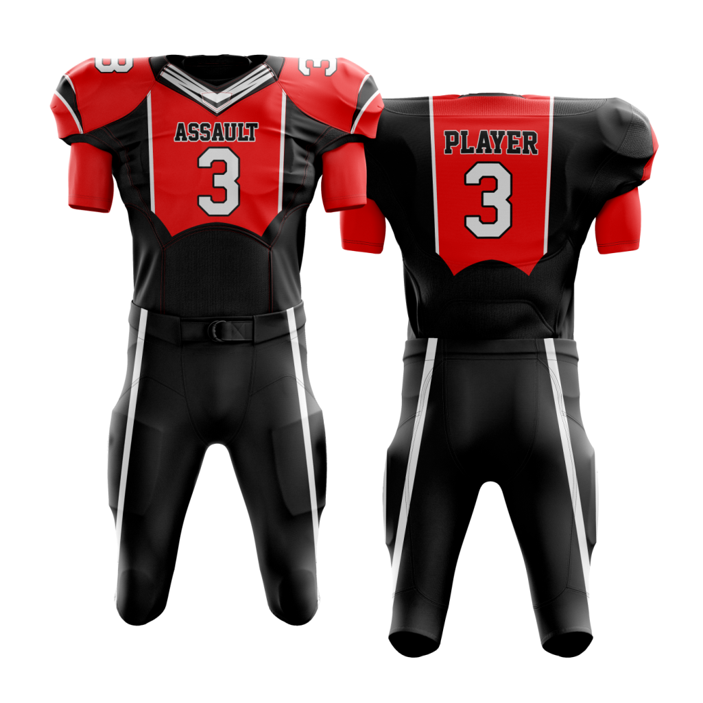 Football Red Black Uniform