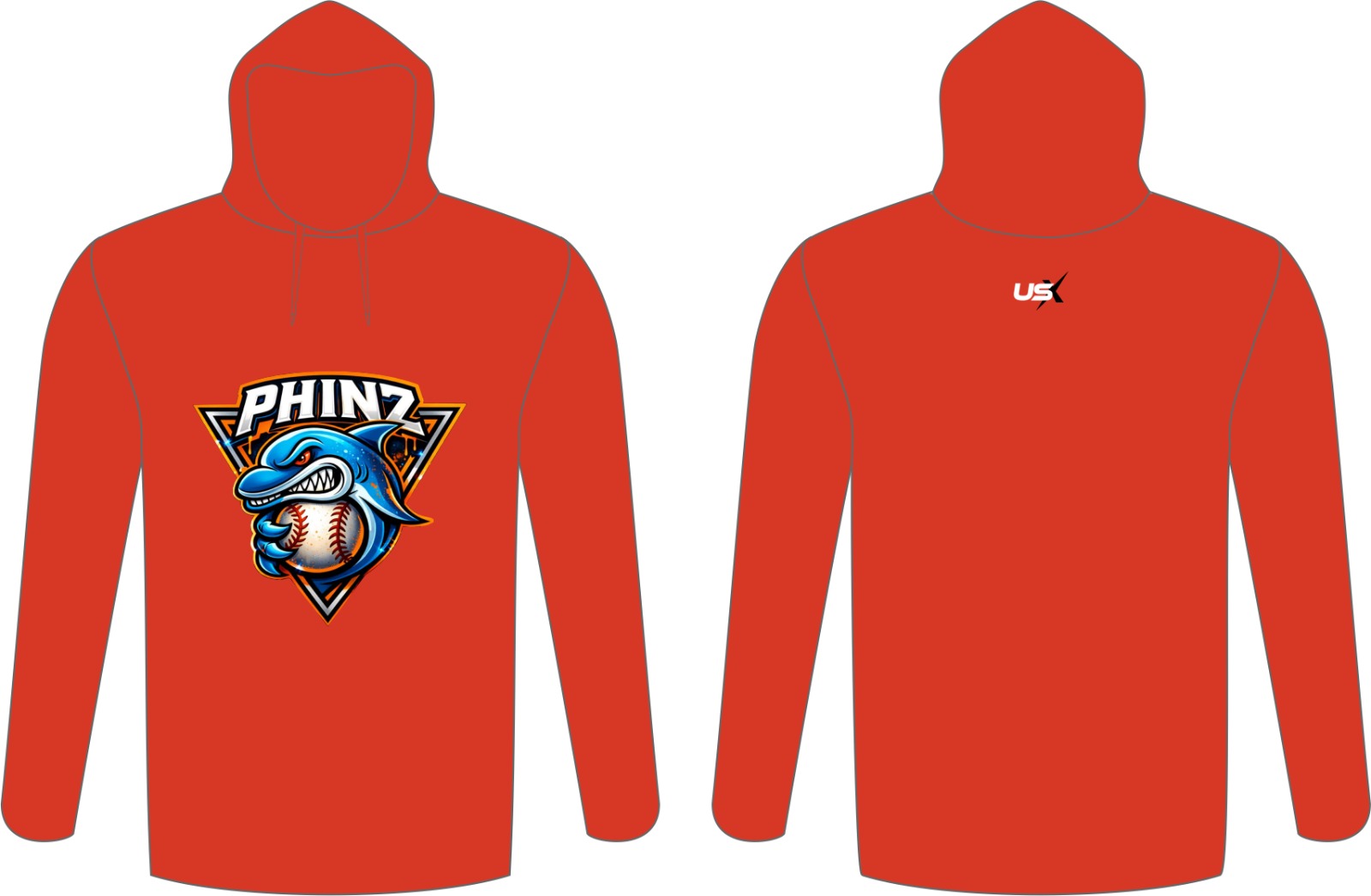 Phinz Long Sleeve Hoodie Orange