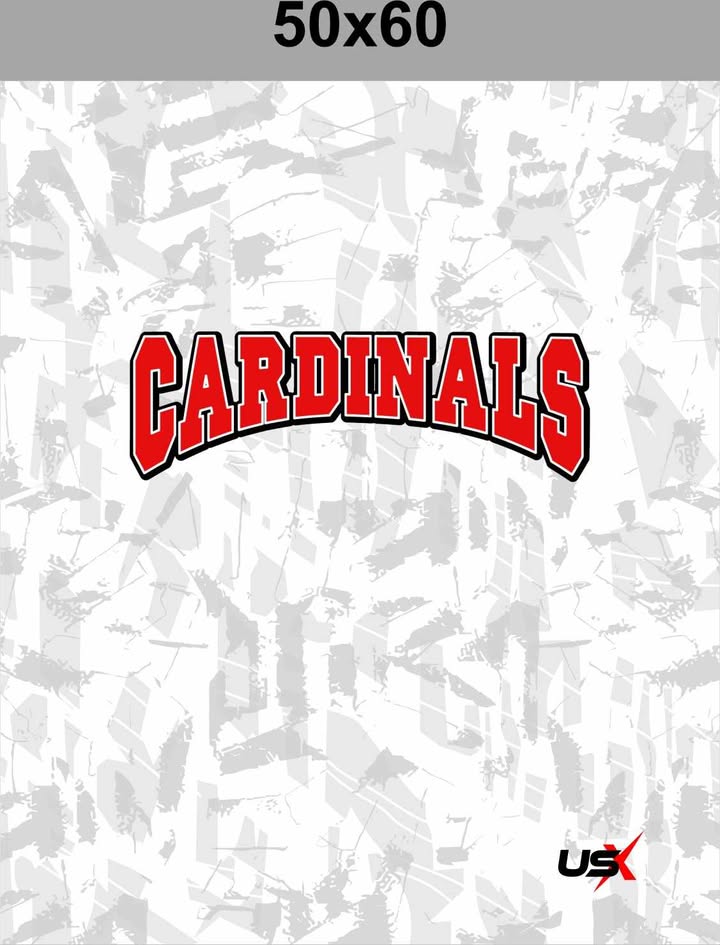 Cardinals Blanket White 50X60