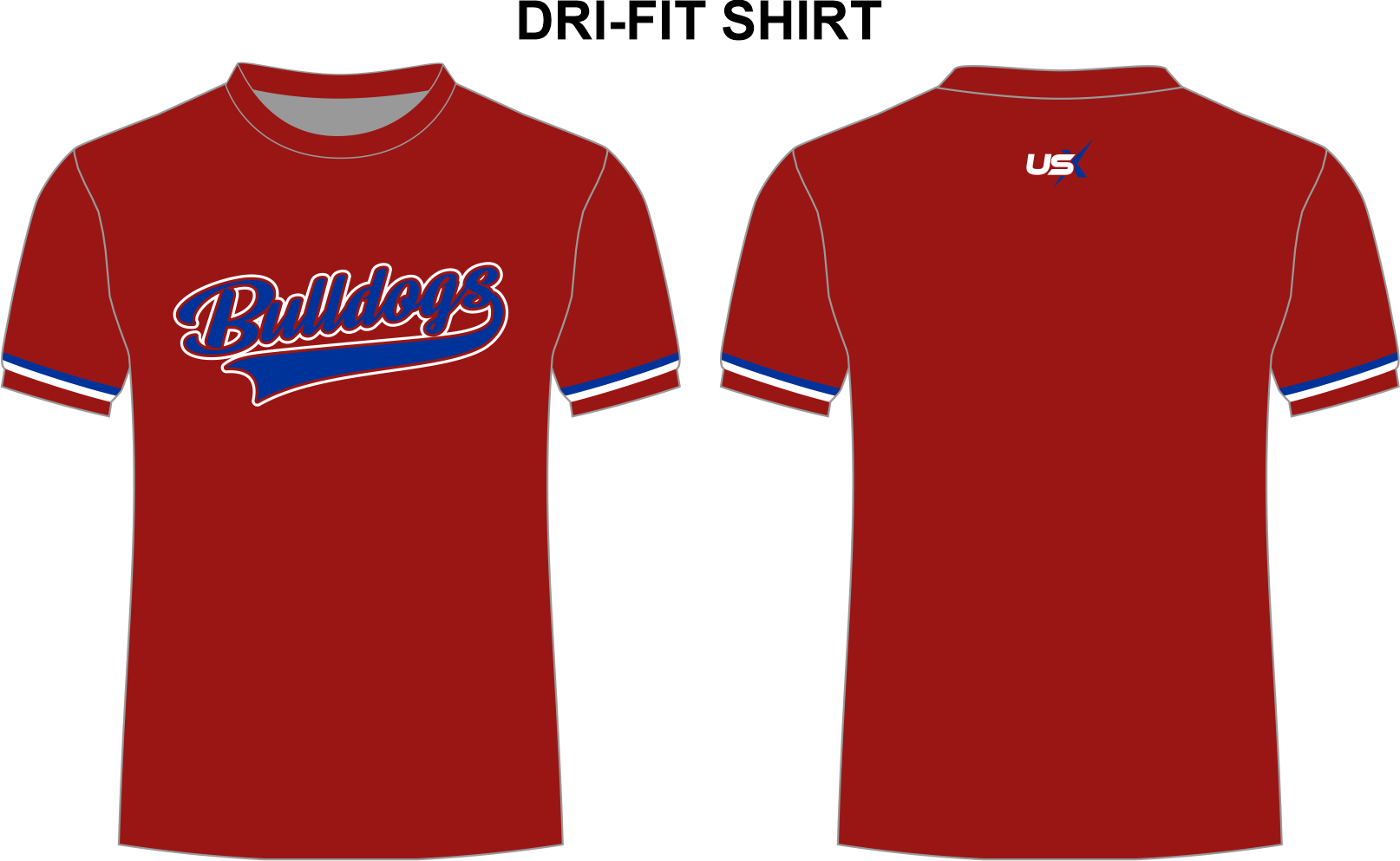 Bulldogs Dri fit Shirt Red