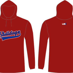 Bulldogs Long Sleeve Hoodie Red