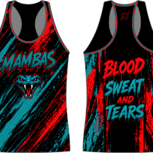 Mambas Tank Top Teal Red Black