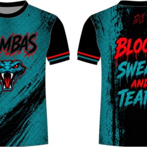 Mambas Dri fit Shirt Teal Black