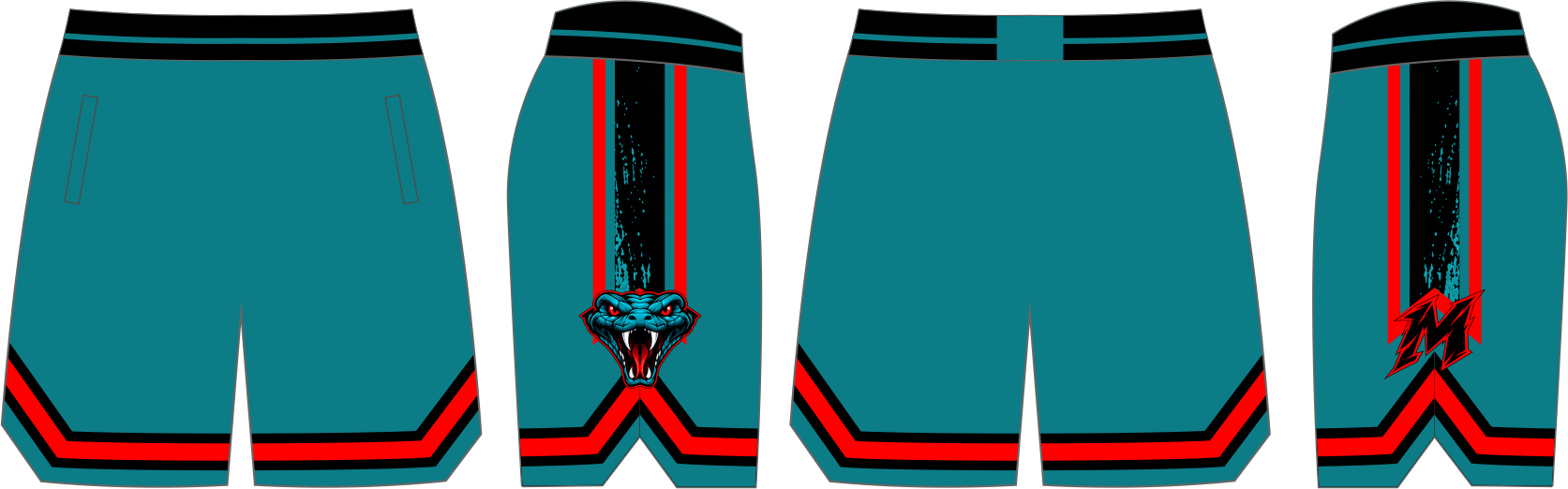 Mambas Pocket Shorts Teal