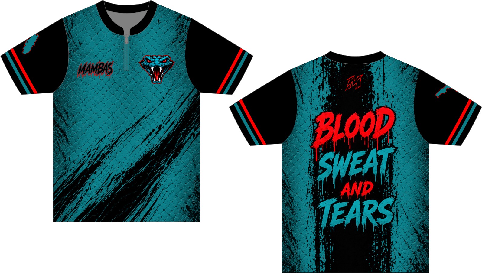 Mambas Cage Jacket Teal Black