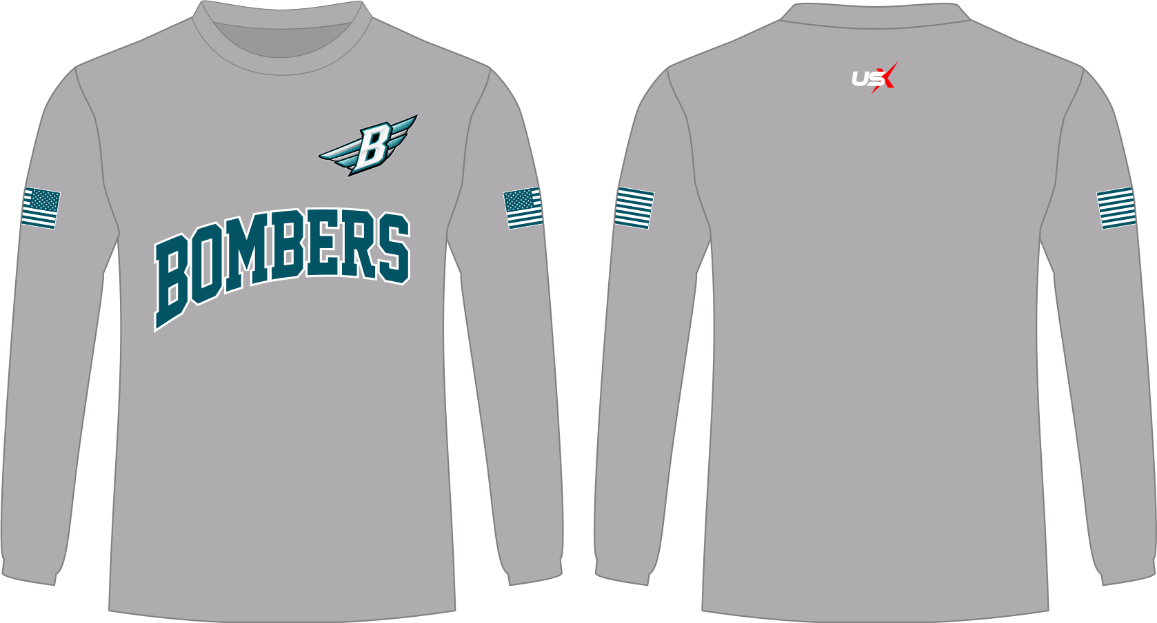 Bombers Long Sleeve Grey